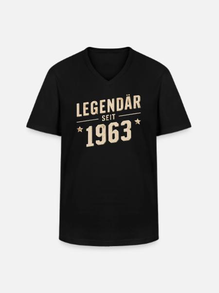 Legendary since 1963 - Men's V-Neck T-Shirt - black