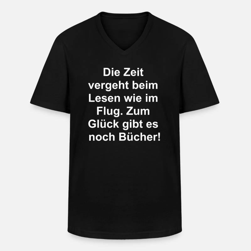 Lesezeit-Geschenk - Männer-T-Shirt mit V-Ausschnitt - Schwarz