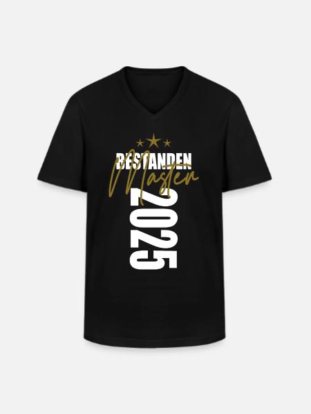 Master 2025 - Männer-T-Shirt mit V-Ausschnitt - Schwarz