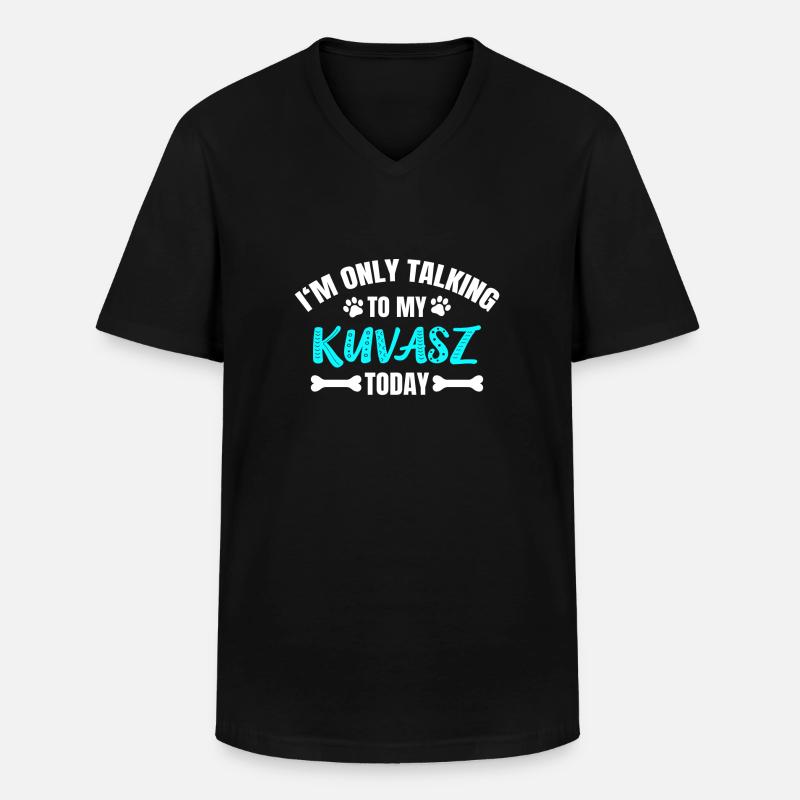 Kuvasz - Männer-T-Shirt mit V-Ausschnitt - Schwarz