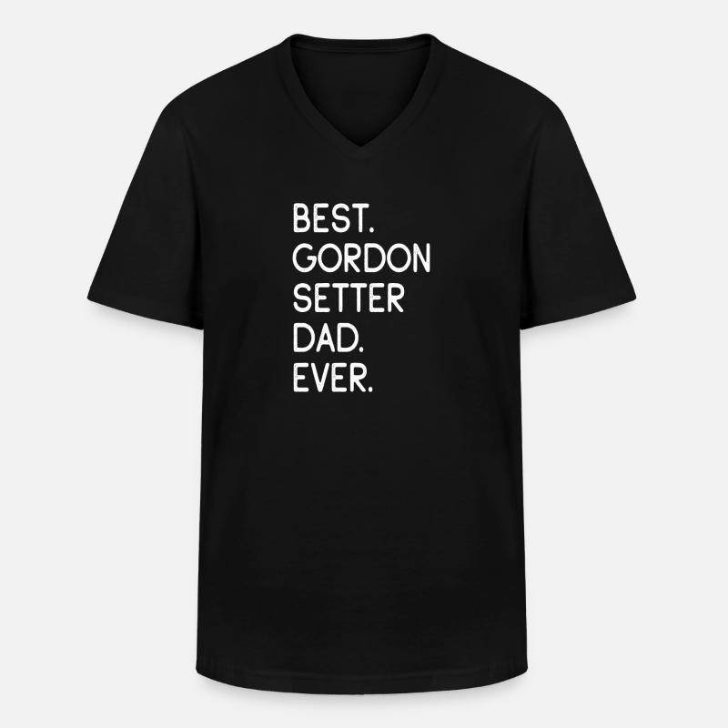Gordon Setter - Männer-T-Shirt mit V-Ausschnitt - Schwarz