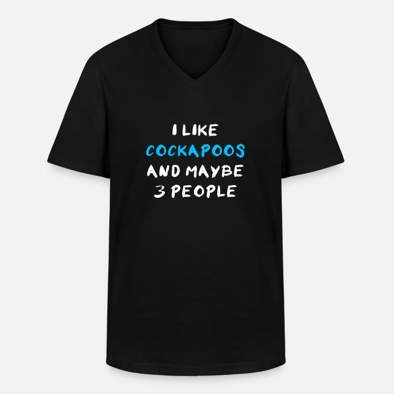 Cockapoo - Männer-T-Shirt mit V-Ausschnitt - Schwarz