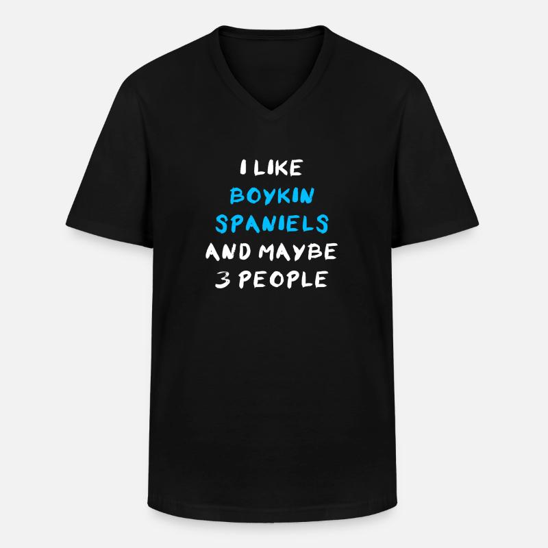 Boykin Spaniel - Männer-T-Shirt mit V-Ausschnitt - Schwarz