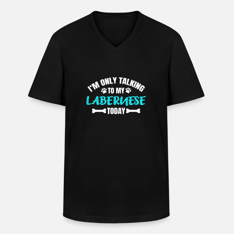 Labernese - Männer-T-Shirt mit V-Ausschnitt - Schwarz