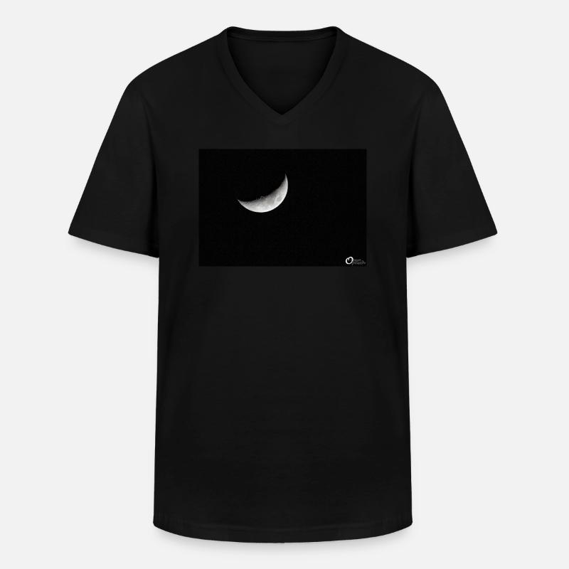 Mond... mal anders - Männer-T-Shirt mit V-Ausschnitt - Schwarz
