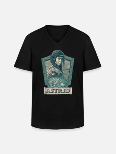 Dragons Astrid - T-shirt col V Homme - noir