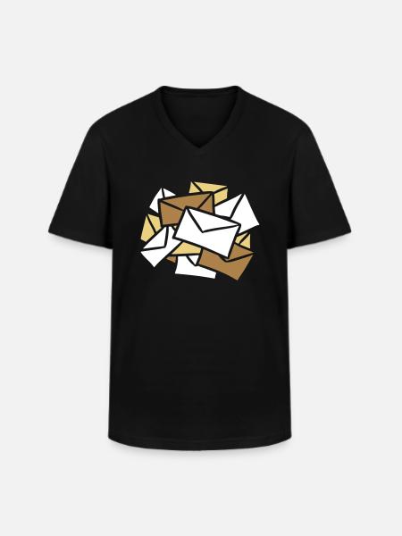 News Letters Mail mail - Men's V-Neck T-Shirt - black