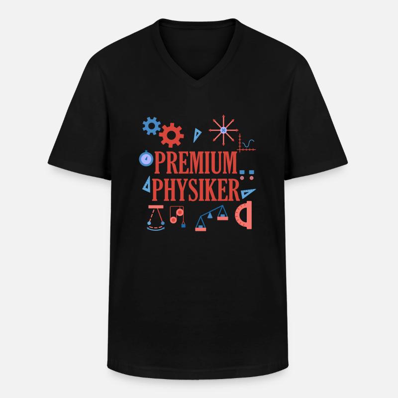 Physik - Männer-T-Shirt mit V-Ausschnitt - Schwarz