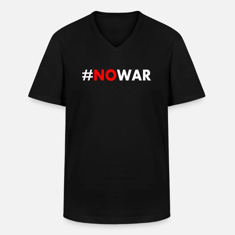 No war - Männer-T-Shirt mit V-Ausschnitt - Schwarz