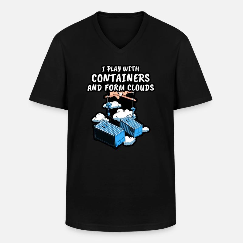 Devops Gag Geschenke - Männer-T-Shirt mit V-Ausschnitt - Schwarz