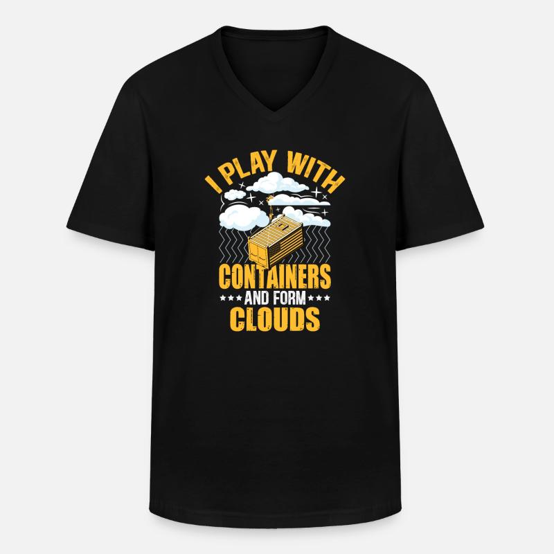 Lustiges DevOps Scherz Design - Männer-T-Shirt mit V-Ausschnitt - Schwarz