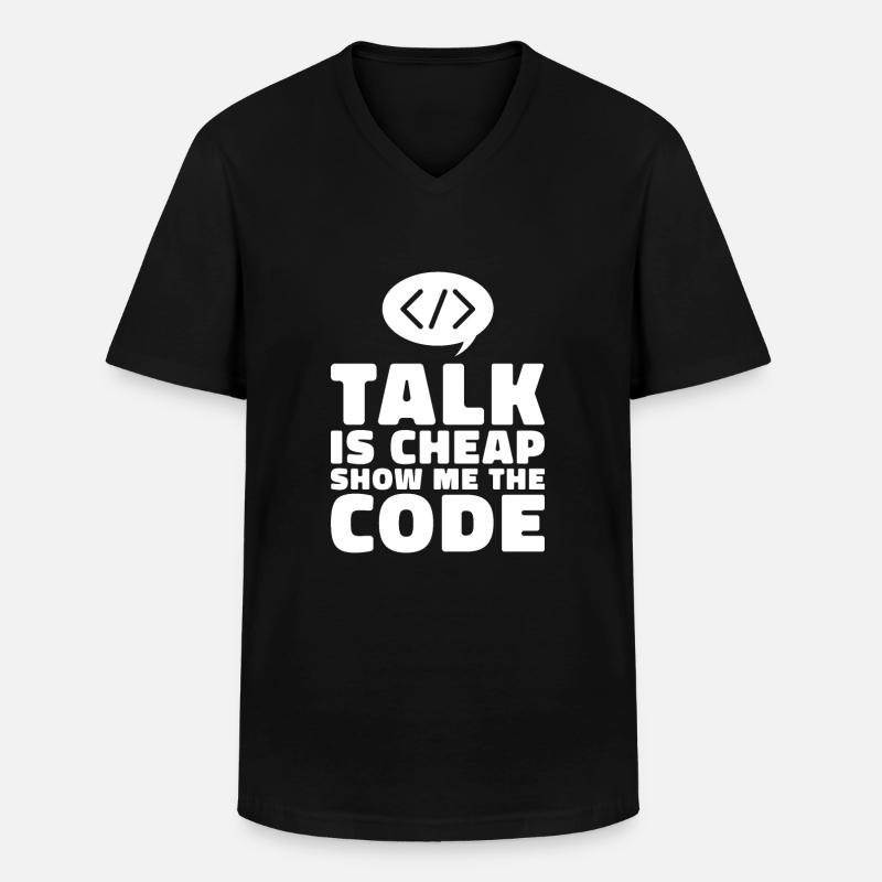 Programmer Coder Software Developer - Men's V-Neck T-Shirt - black