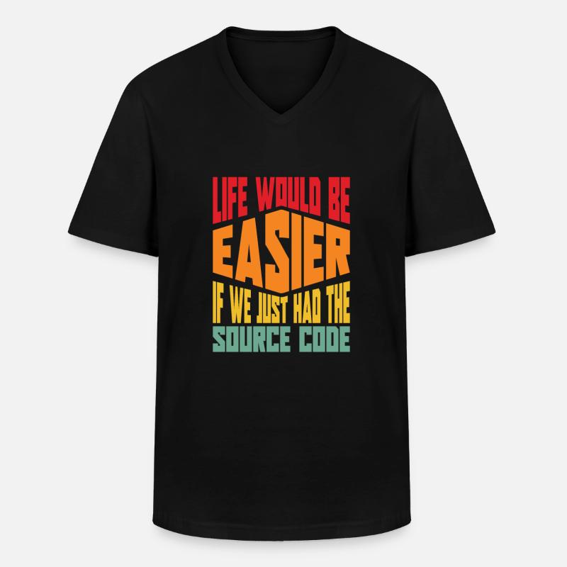 Programmer Coder Software Developer - Men's V-Neck T-Shirt - black