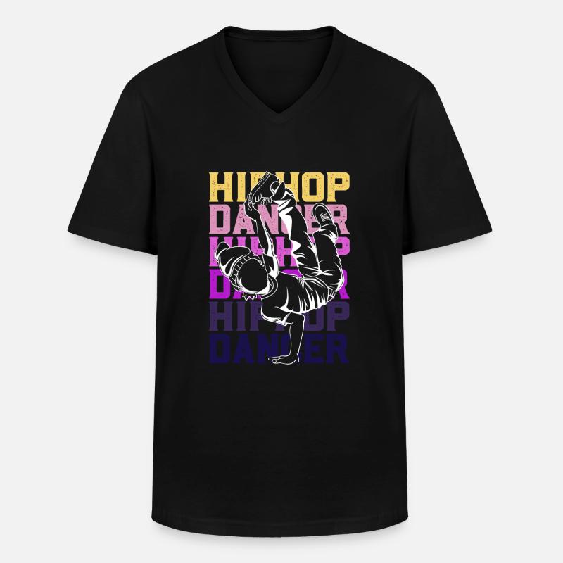 Breakdance Breakdancer - Men's V-Neck T-Shirt - black