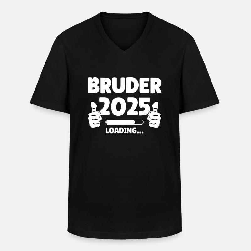Bruder 2025 Loading - Men's V-Neck T-Shirt - black