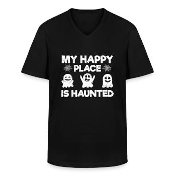 Paranormal | Ghost Hunters Ghosts Hunt Gifts - Men's V-Neck T-Shirt - black - Front - AI Model Male 178 dark (178cm)