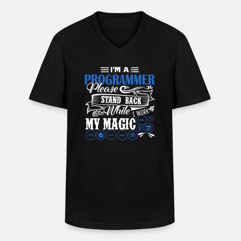 Programmierer Ich bin ein Programmierer - Männer-T-Shirt mit V-Ausschnitt - Schwarz