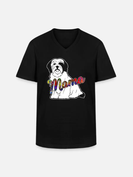 Lhasa Apso Lhasa Apso Mama - Men's V-Neck T-Shirt - black