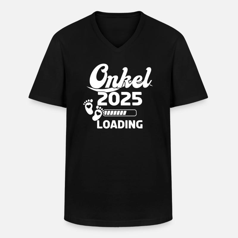 Onkel 2025 Loading - Männer-T-Shirt mit V-Ausschnitt - Schwarz
