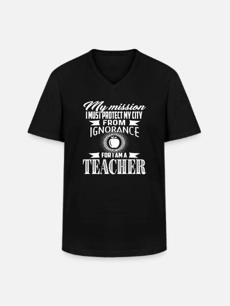 I Am A Teacher - Men's V-Neck T-Shirt - black