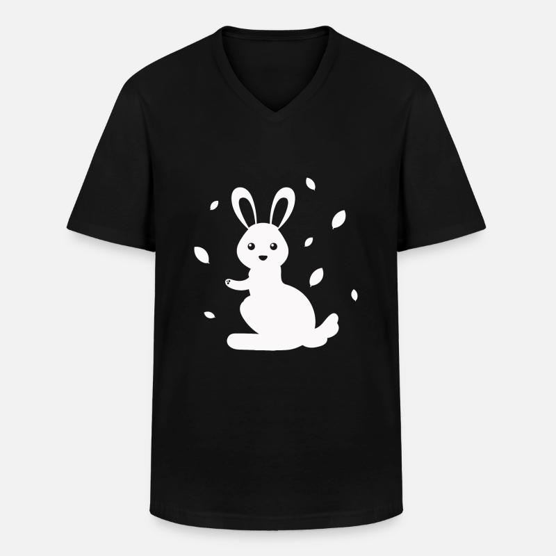 Rabbit - Rabbit Nature Easter - Men's V-Neck T-Shirt - black