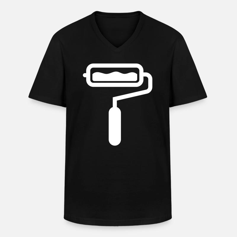 Maler Silhouette icon - Männer-T-Shirt mit V-Ausschnitt - Schwarz