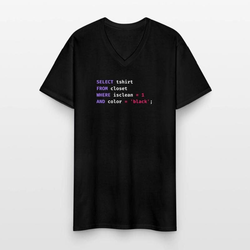 Programmierer Datenbank Wissenschaft Software Coder Lustig Männer-T-Shirt mit V-Ausschnitt