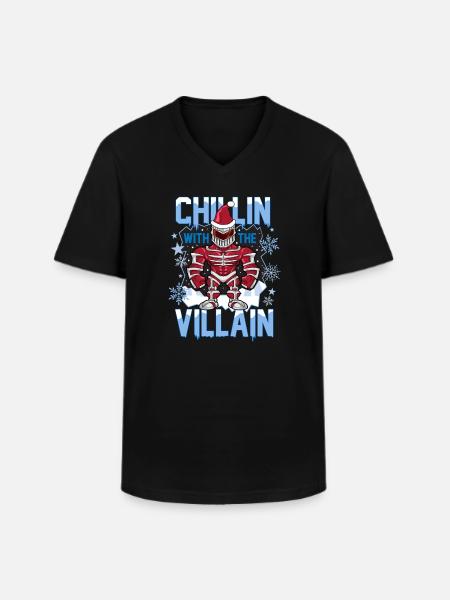 Power Rangers grimme jul chillin skurk - Klassisk herre T-shirt med V-udskæring - sort