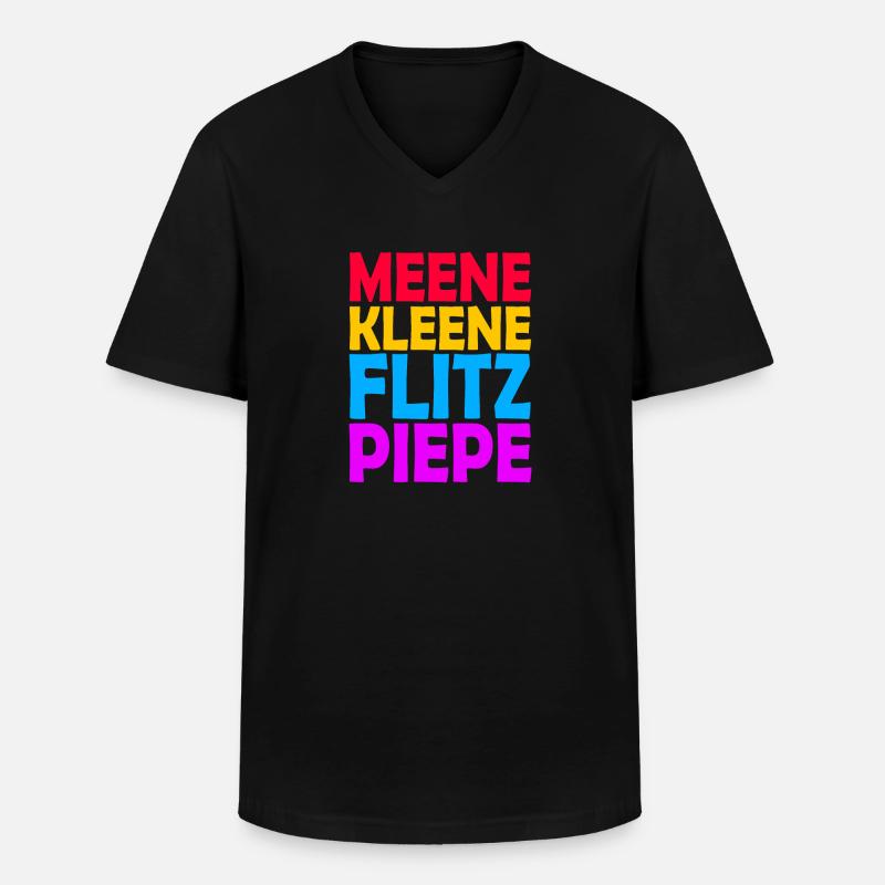 MEENE KLEENE FLITZPIEPE PRIDE - Männer-T-Shirt mit V-Ausschnitt - Schwarz