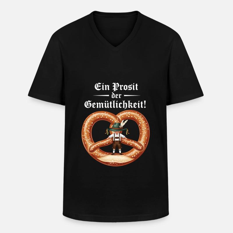 Ein Prosit der Gemütlichkeit ! - Männer-T-Shirt mit V-Ausschnitt - Schwarz