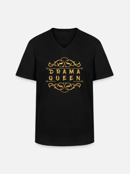 Drama Queen - Men's V-Neck T-Shirt - black