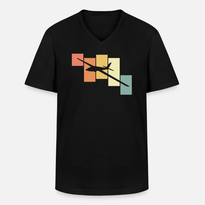 Modellflug - Männer-T-Shirt mit V-Ausschnitt - Schwarz
