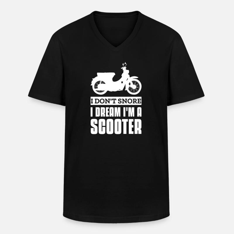 Moped Mofa Mofafahrer Geschenk - Männer-T-Shirt mit V-Ausschnitt - Schwarz