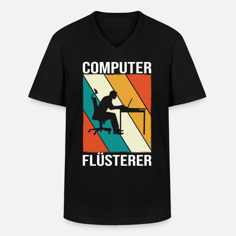 Programmierer Informatiker Informatik - Männer-T-Shirt mit V-Ausschnitt - Schwarz