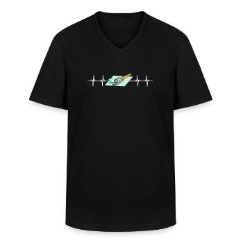 Glazier Glass Fitter And Glass Setter Window - Men's V-Neck T-Shirt - black - Front - AI Model Male 178 dark (178cm)