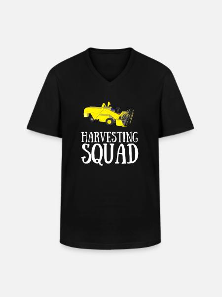 Farming Combine Harvester Driver Agriculture - Men's V-Neck T-Shirt - black