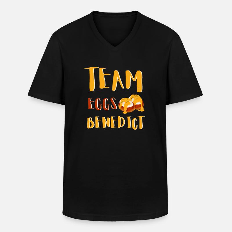 Eggs Benedicts Omelete Breakfast Brunch - Männer-T-Shirt mit V-Ausschnitt - Schwarz