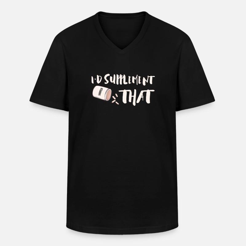 Supplementation Weight Lifting Joint Supplement - Männer-T-Shirt mit V-Ausschnitt - Schwarz