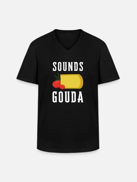 Fromager Fromager Gouda Lover - T-shirt col V Homme - noir