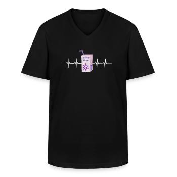 Organic Grape Juice Bottles - Männer-T-Shirt mit V-Ausschnitt - Schwarz - Vorne - AI Model Male 178 dark (178cm)