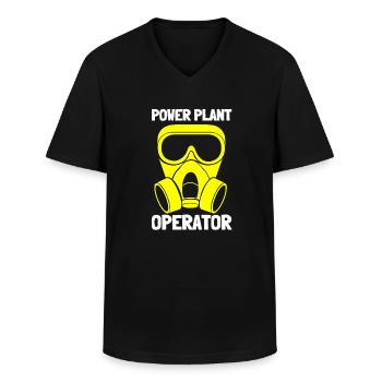 Uranium Fission Nuclear Engineering Theme - Männer-T-Shirt mit V-Ausschnitt - Schwarz - Vorne - AI Model Male 178 dark (178cm)