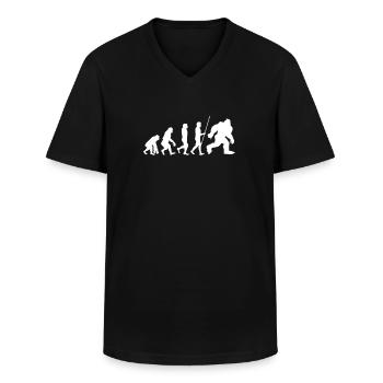 Feminist Anti Shaving Hairy Body - Männer-T-Shirt mit V-Ausschnitt - Schwarz - Vorne - AI Model Male 178 dark (178cm)