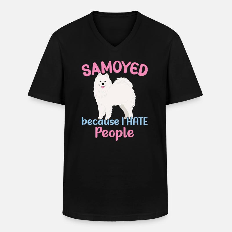 Samojeden - Weil ich Menschen hasse - Männer-T-Shirt mit V-Ausschnitt - Schwarz