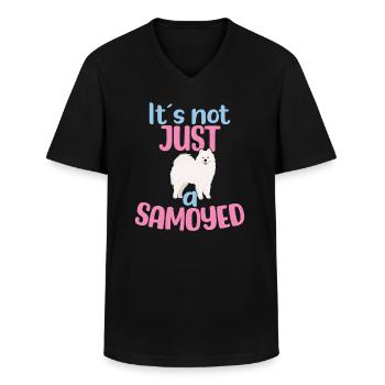 Es ist nicht NUR ein Samojeden - Männer-T-Shirt mit V-Ausschnitt - Schwarz - Vorne - AI Model Male 178 dark (178cm)