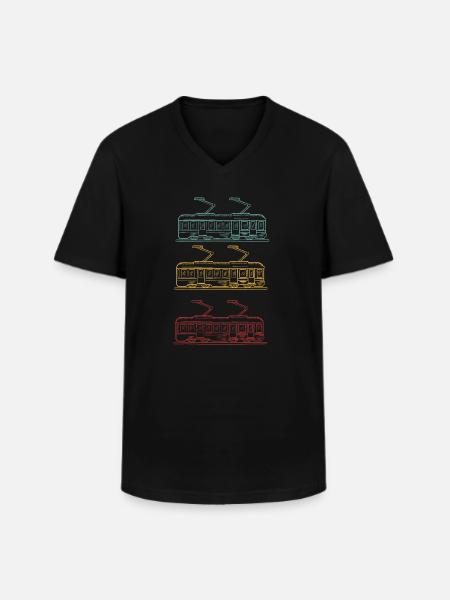 Aerial Tram Tramway Cable Car Cableway Gondola - Men's V-Neck T-Shirt - black