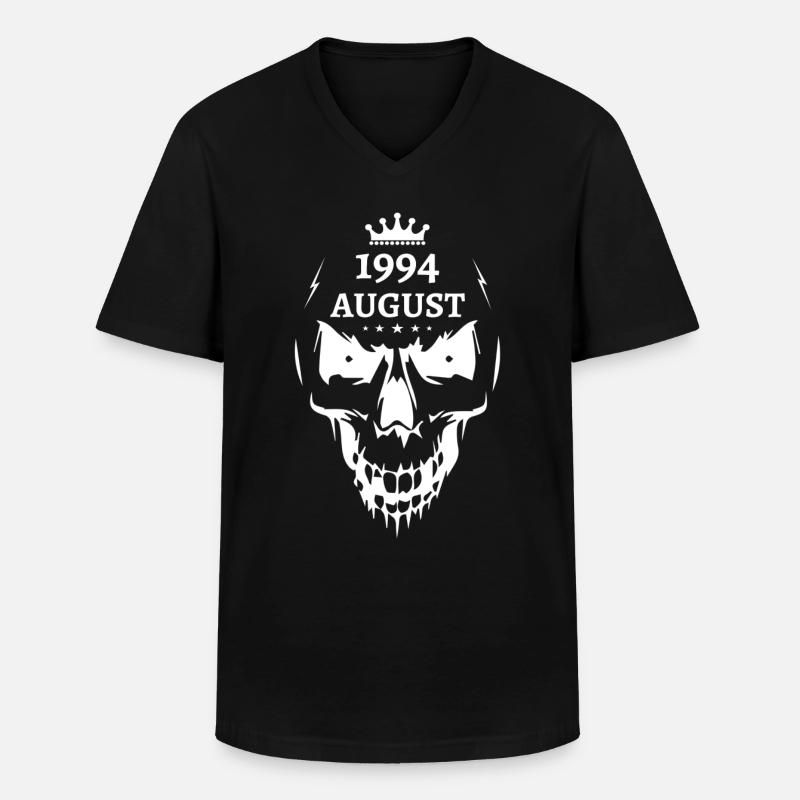 August 1994 Totenkopf - Männer-T-Shirt mit V-Ausschnitt - Schwarz