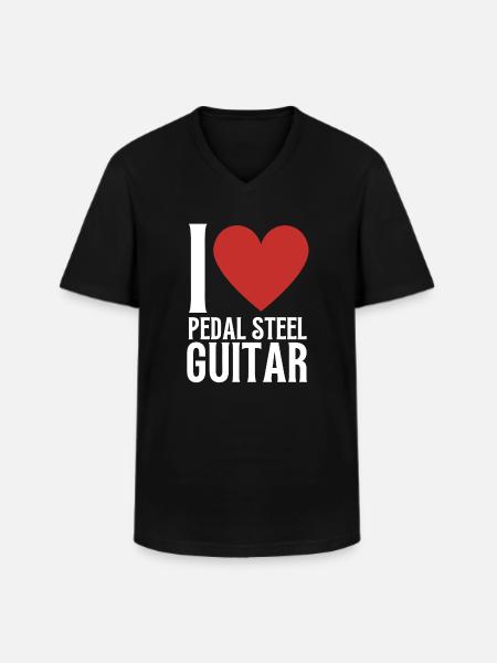 Pedal Steel Guitar - Men's V-Neck T-Shirt - black