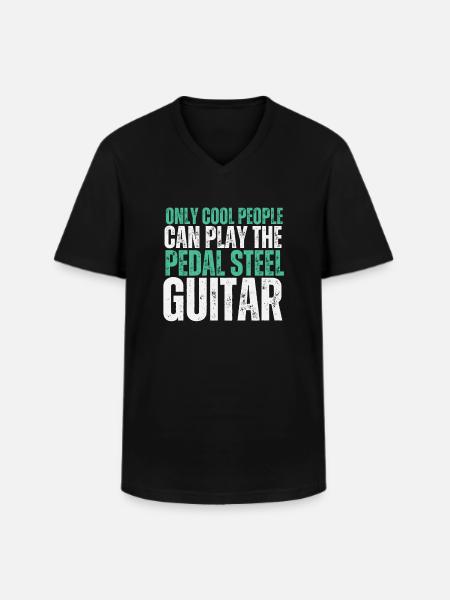 Pedal Steel Guitar - Men's V-Neck T-Shirt - black