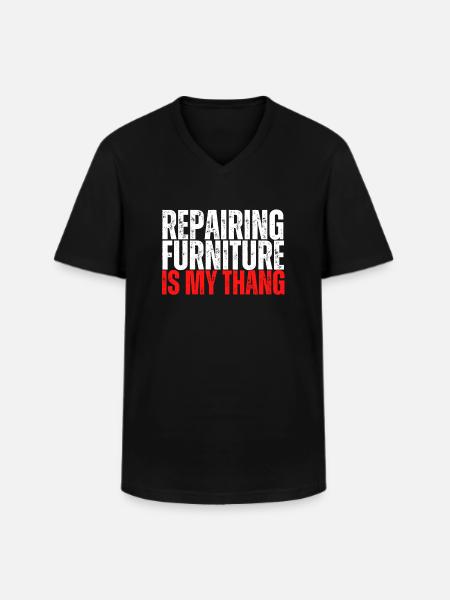 Restorer Furnishing Cushioning Upholstery - Men's V-Neck T-Shirt - black
