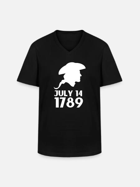 Liberte Egalite Fraternite French Revolution - Men's V-Neck T-Shirt - black